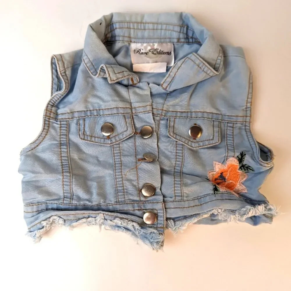 Rare Editions Blue Jean Embroidered Shirt / 4